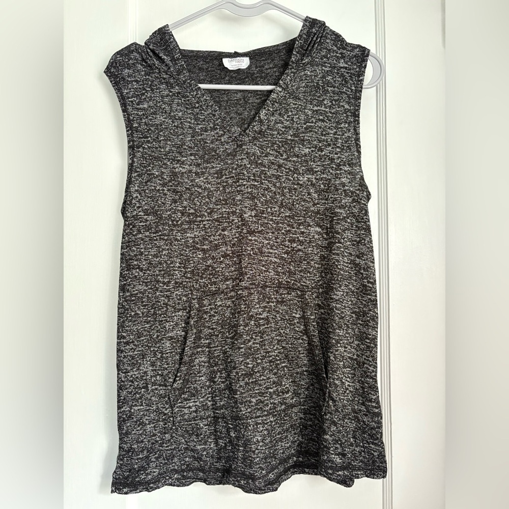 Danskin Now Active Sleeveless V-Neck Hoodie Top Size: Small